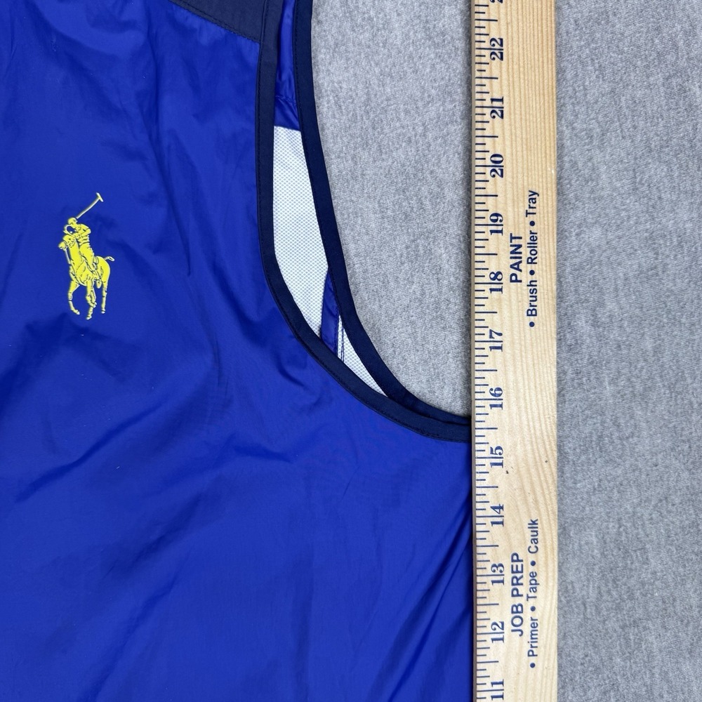 POLO GOLF RALPH LAUREN Vest Mens Medium Blue Windbreaker Water Resistant - Picture 8 of 9